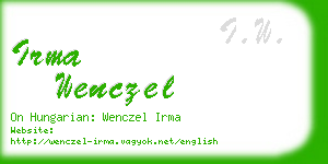 irma wenczel business card